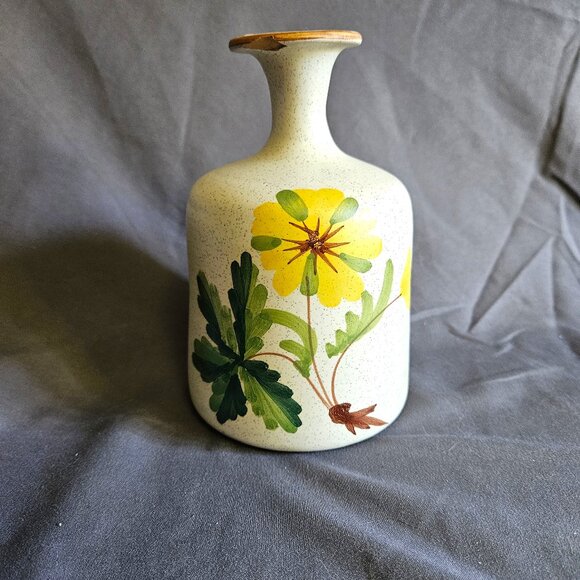Vintage Painted Terra Cotta Vase Made in Italy - Picture 1 of 6